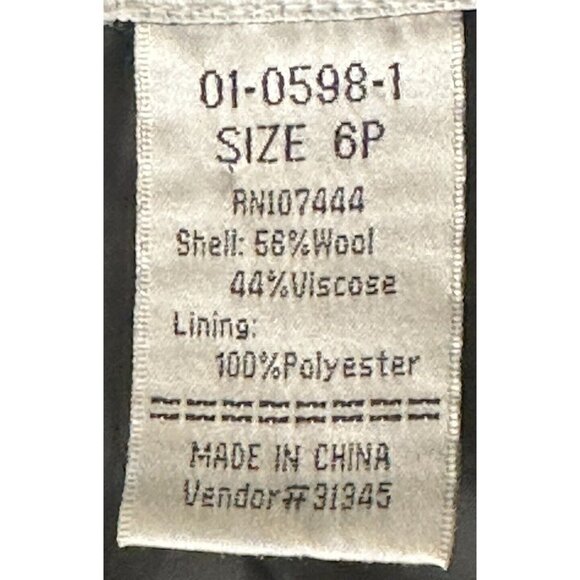 JG Hook Womens Coat Wool Viscose Snap Button Jacket Lined Plum Size 6P - Picture 11 of 13